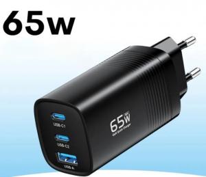 Зарядний пристрій зі швидким заряджанням 65W ASOMETECH GaN USB Type-C Блок для телефону