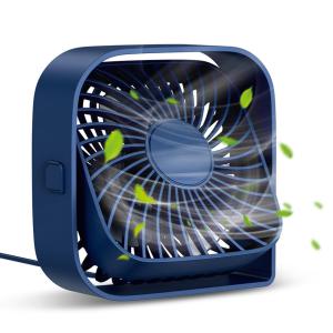 Портативний USB вентилятор TOPK синій / Настільний USB міні вентилятор